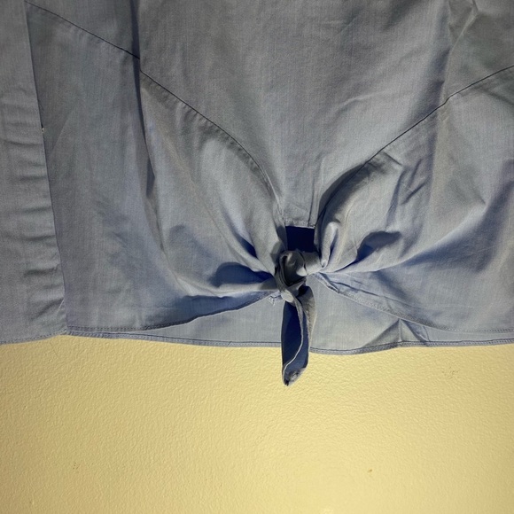 ZARA blue blouse with knot in the front - Picture 3 of 6